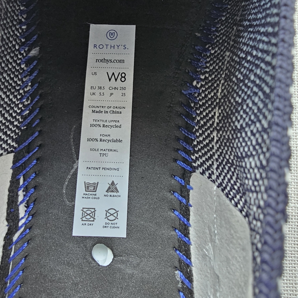 New! Rothy's Sz 8 Maritime Gradient Blue Sneakers Flats Shoes Rothys - Picture 8 of 14